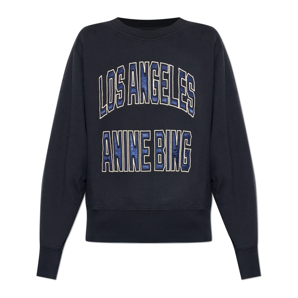 Anine Bing Women's Black Harry Shrunken Sweatshirt