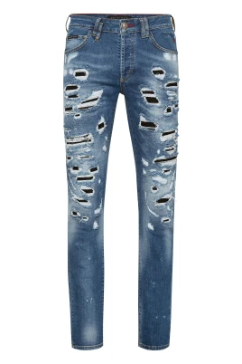 Denim Super Straight Cut Destroyed