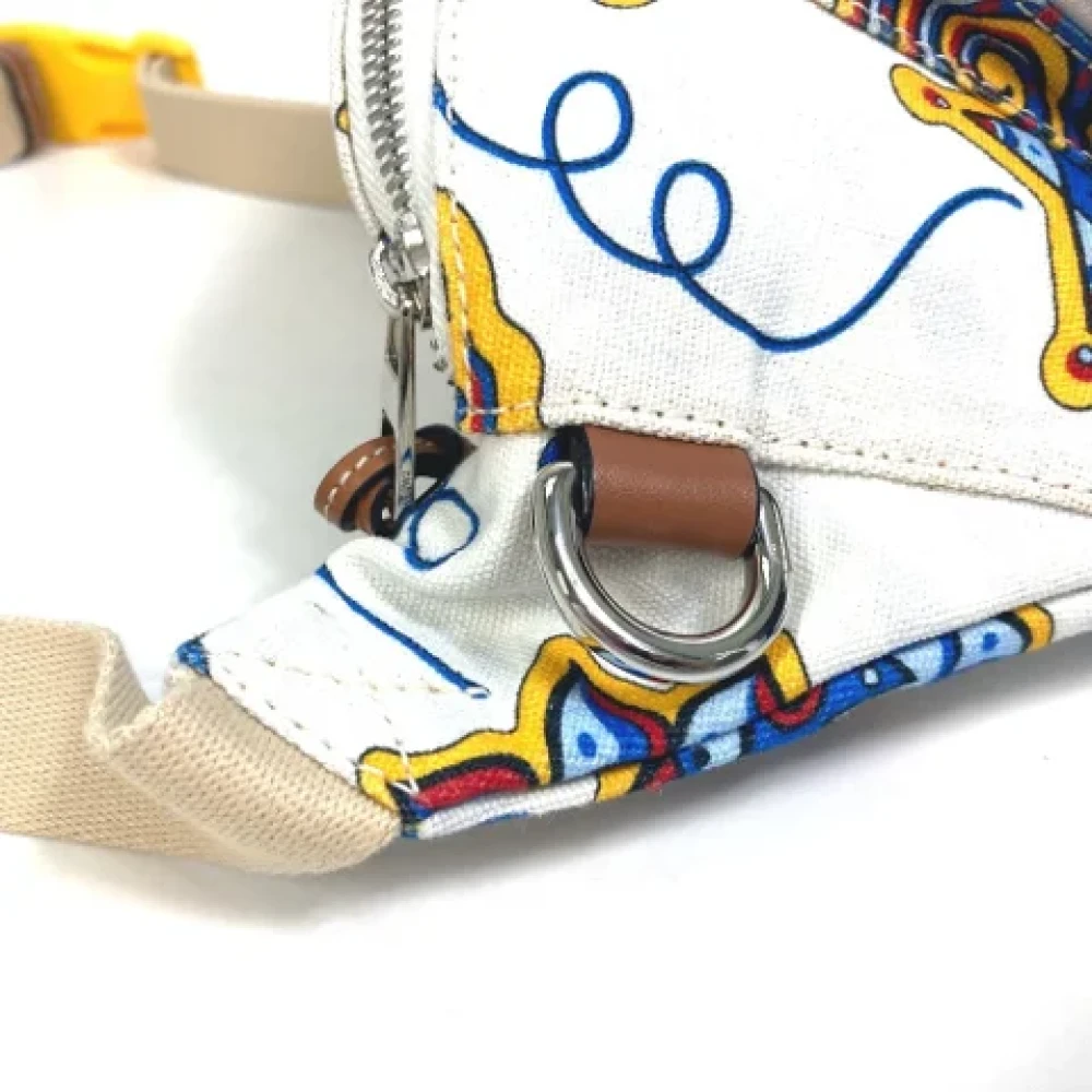 Loewe Pre-owned Fabric crossbody-bags White Heren