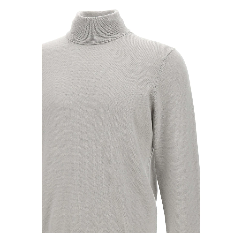 Gran Sasso Merino Wol Coltrui Trui Grijs Gray Heren