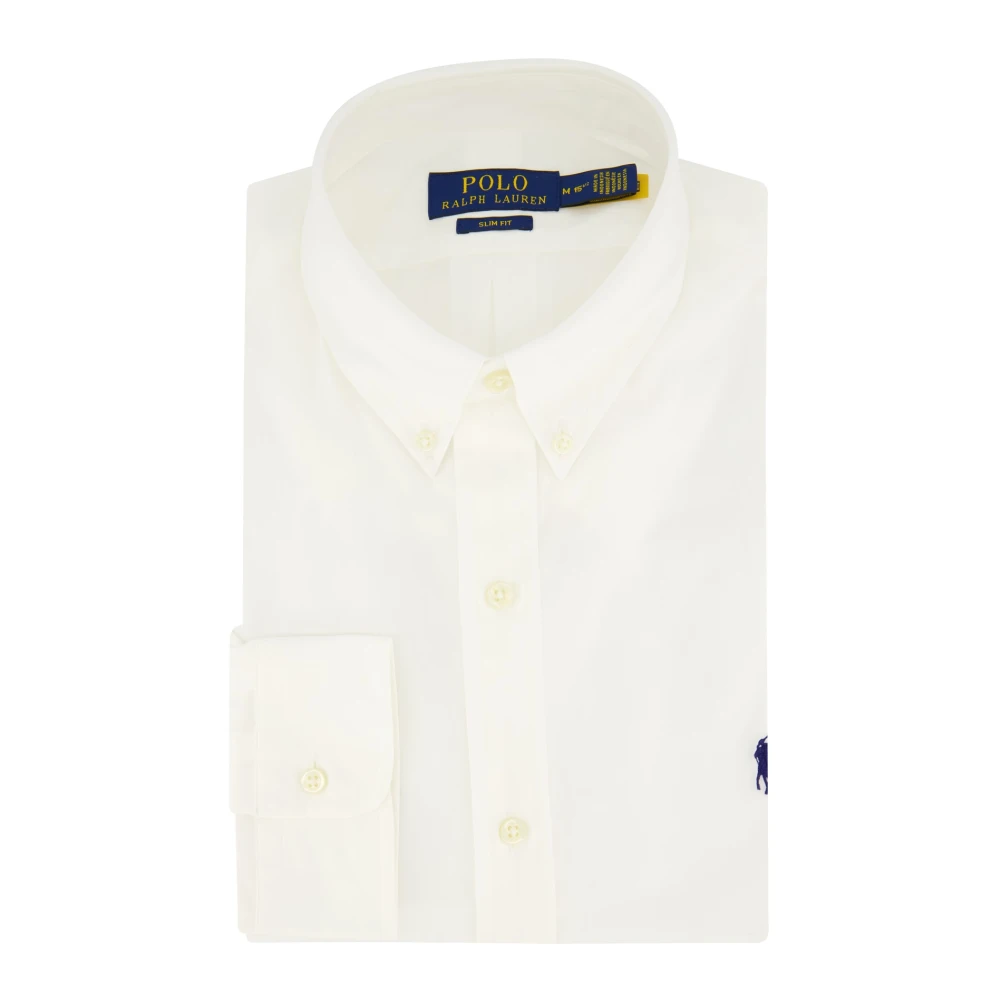 Polo Ralph Lauren Wit casual overhemd slim fit White Heren