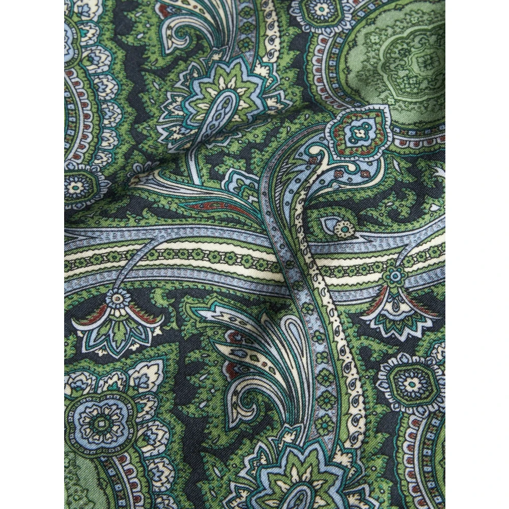 ETRO Groene Paisley Print T-shirt Green Heren