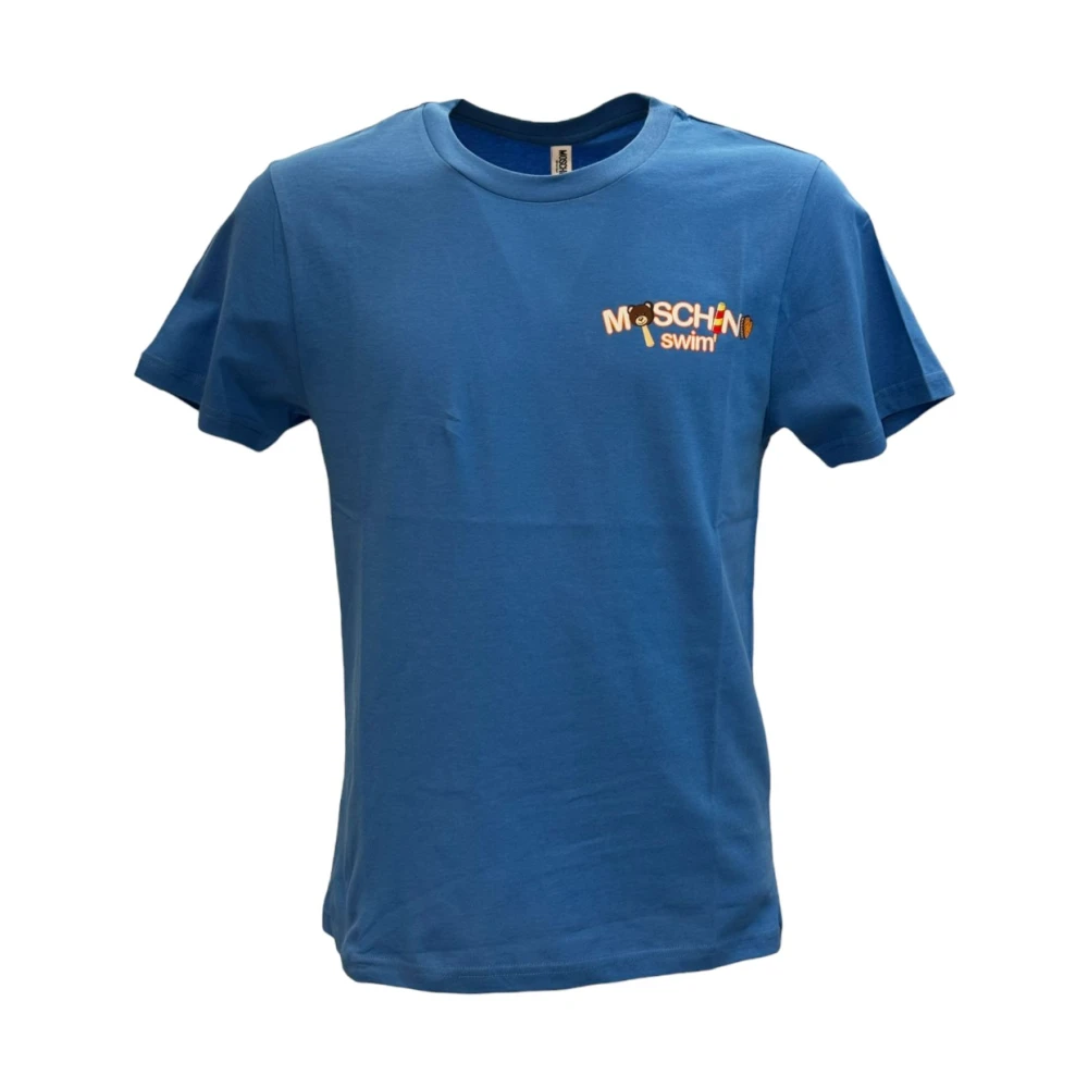 Moschino Casual Katoenen T-Shirt Blue Heren