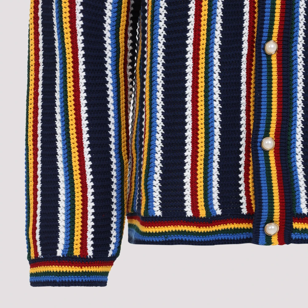 Casablanca Blauw T-shirt voor mannen Multicolor Heren