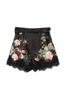 hypnotic-lace-trim-belted-short