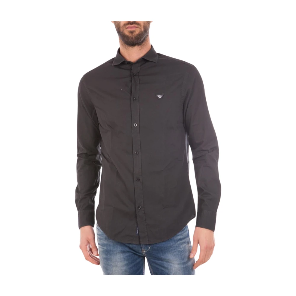 Armani Jeans Men's Gray Casual Shirts, L, Shirt