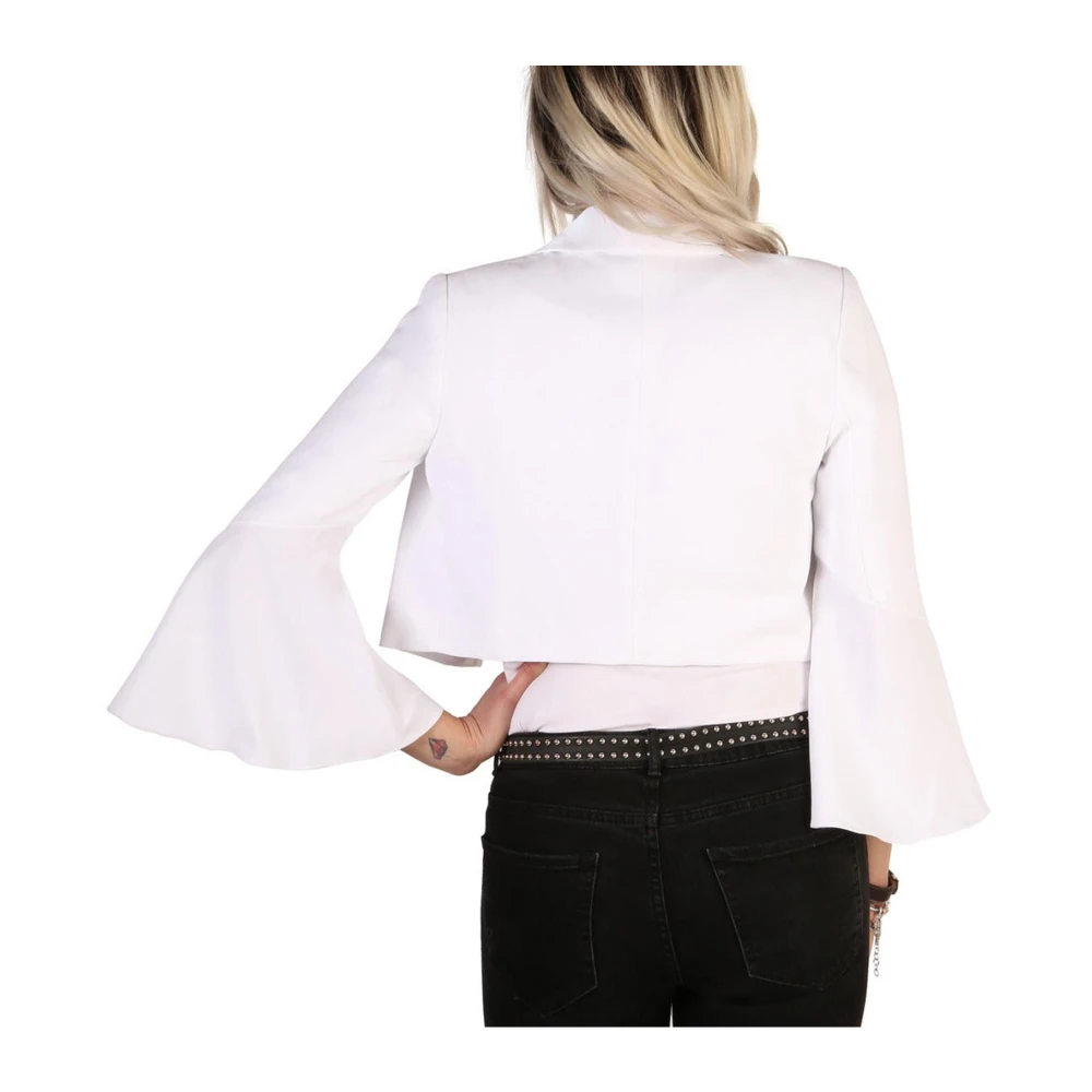 Guess Bell Sleeve Cropped Blazer White Dames
