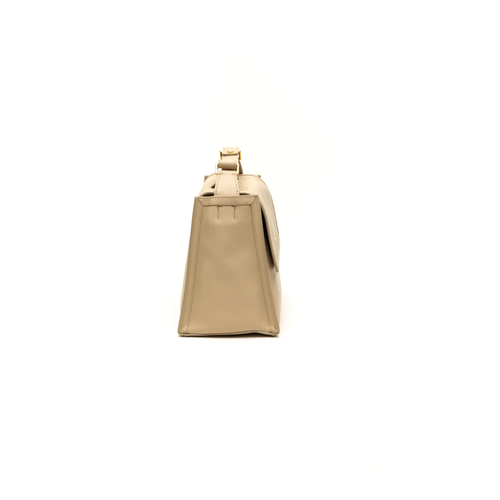 Orciani Ivoor Leren Handtas Beige Dames