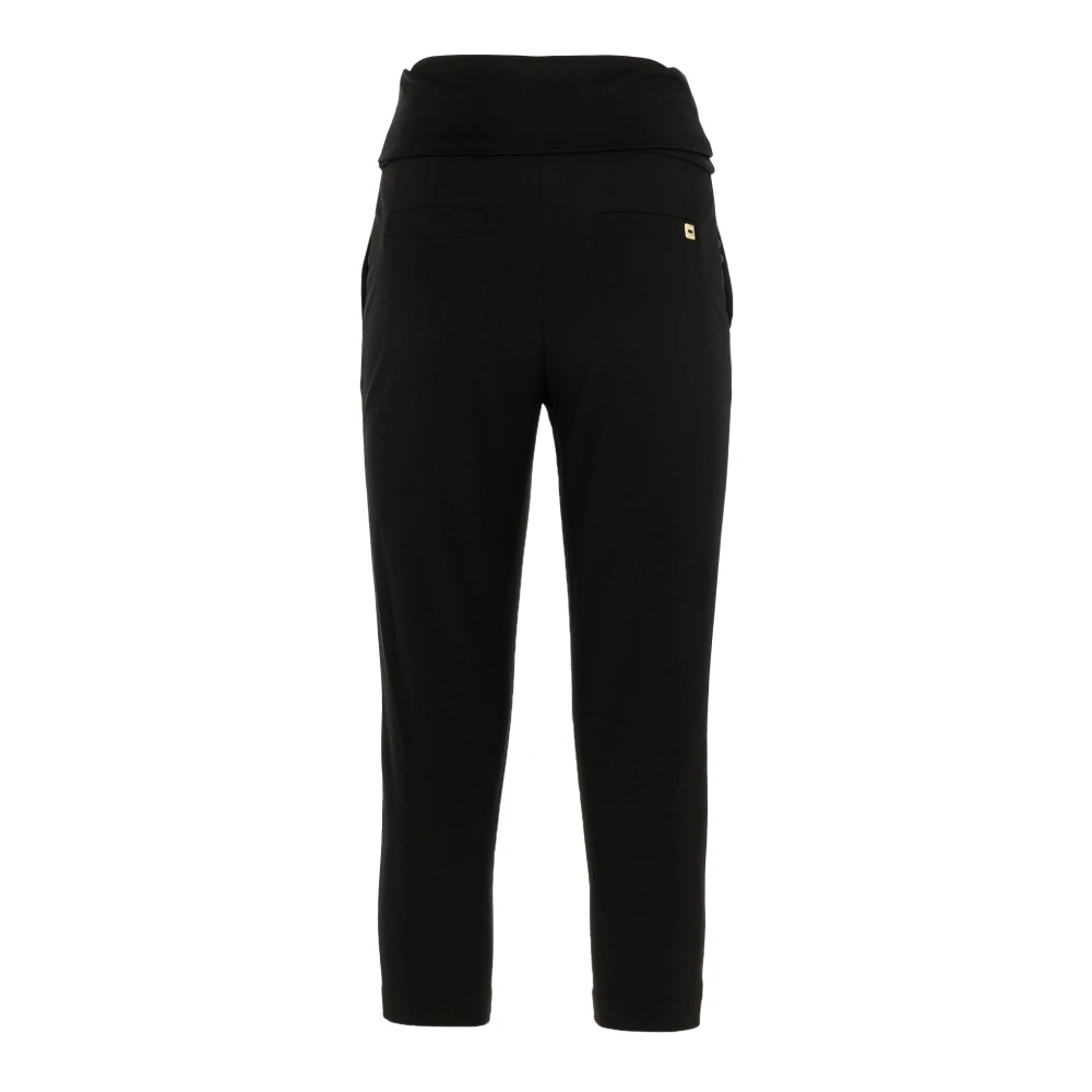 Manila Grace Hoge taille zwarte broek voor vrouwen Black Dames