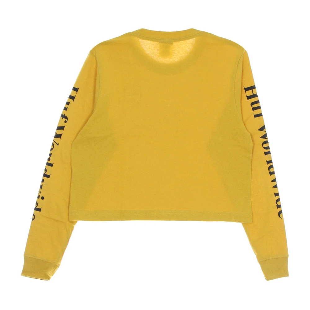 HUF Crop Longsleeve T-shirt Goud Yellow Dames