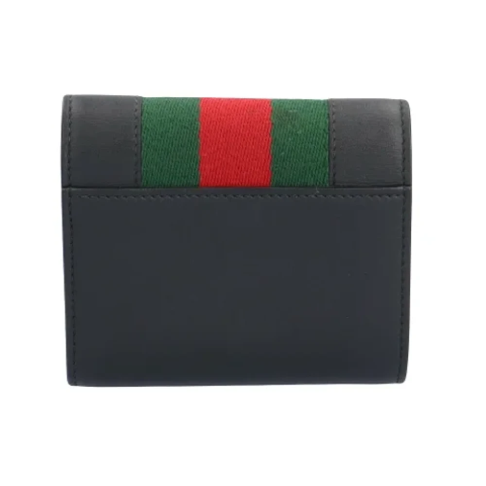 Gucci Vintage Pre-owned Leather wallets Black Dames