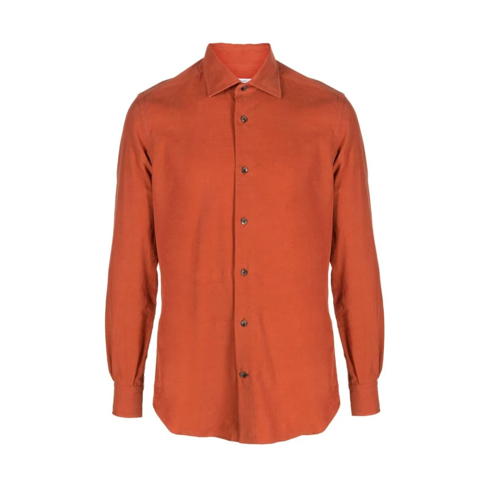Mazzarelli Casual Shirts Orange Heren