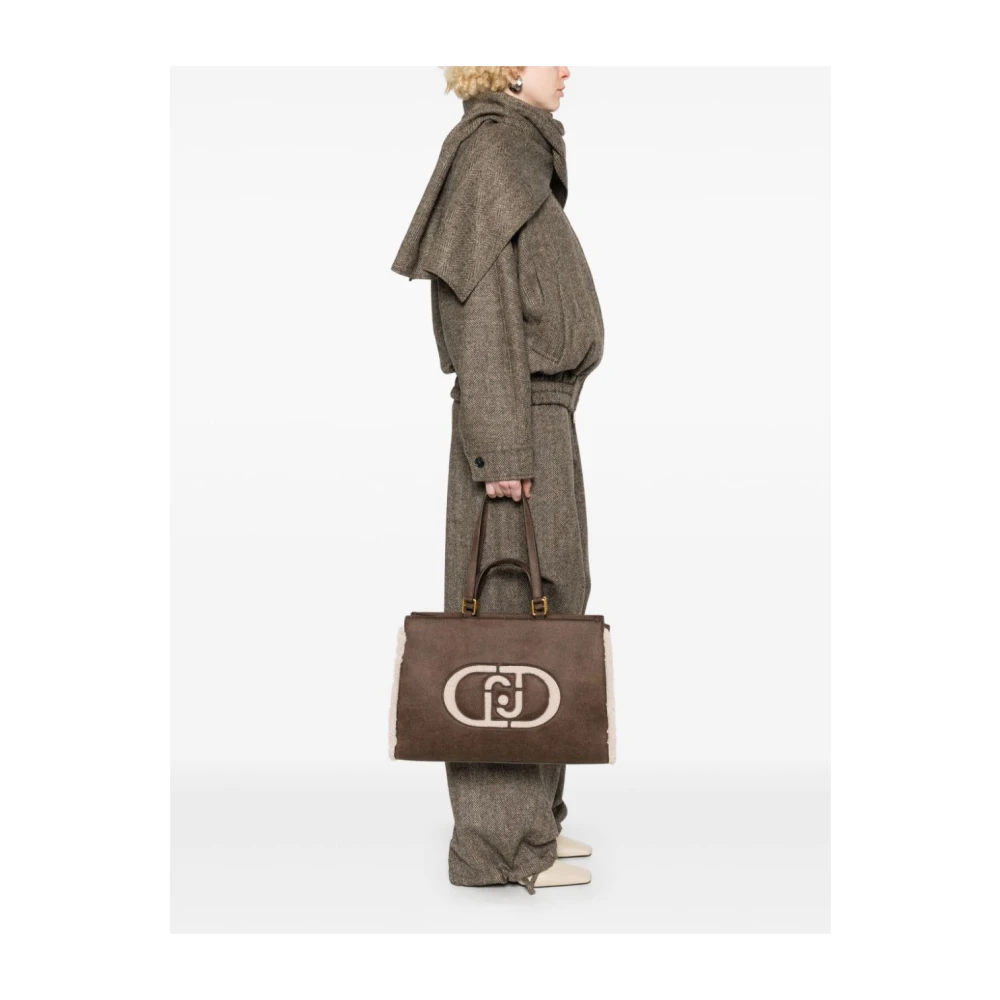 Liu Jo Bruine Eco Leren Schoudertas Brown Dames
