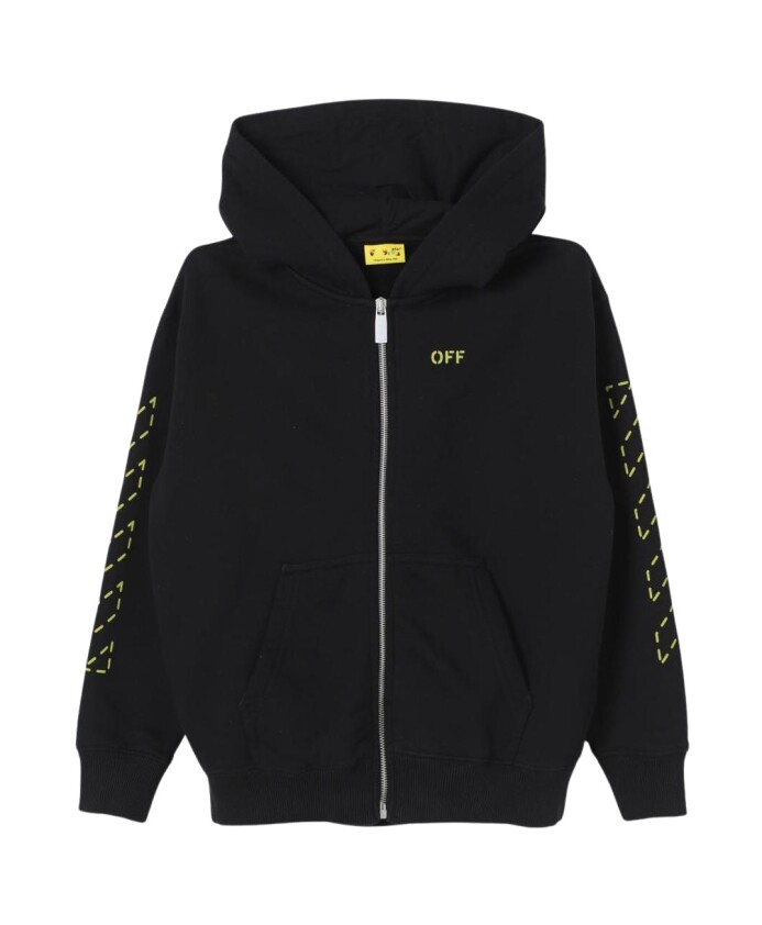sweat-a-capuche-jaune-enfants