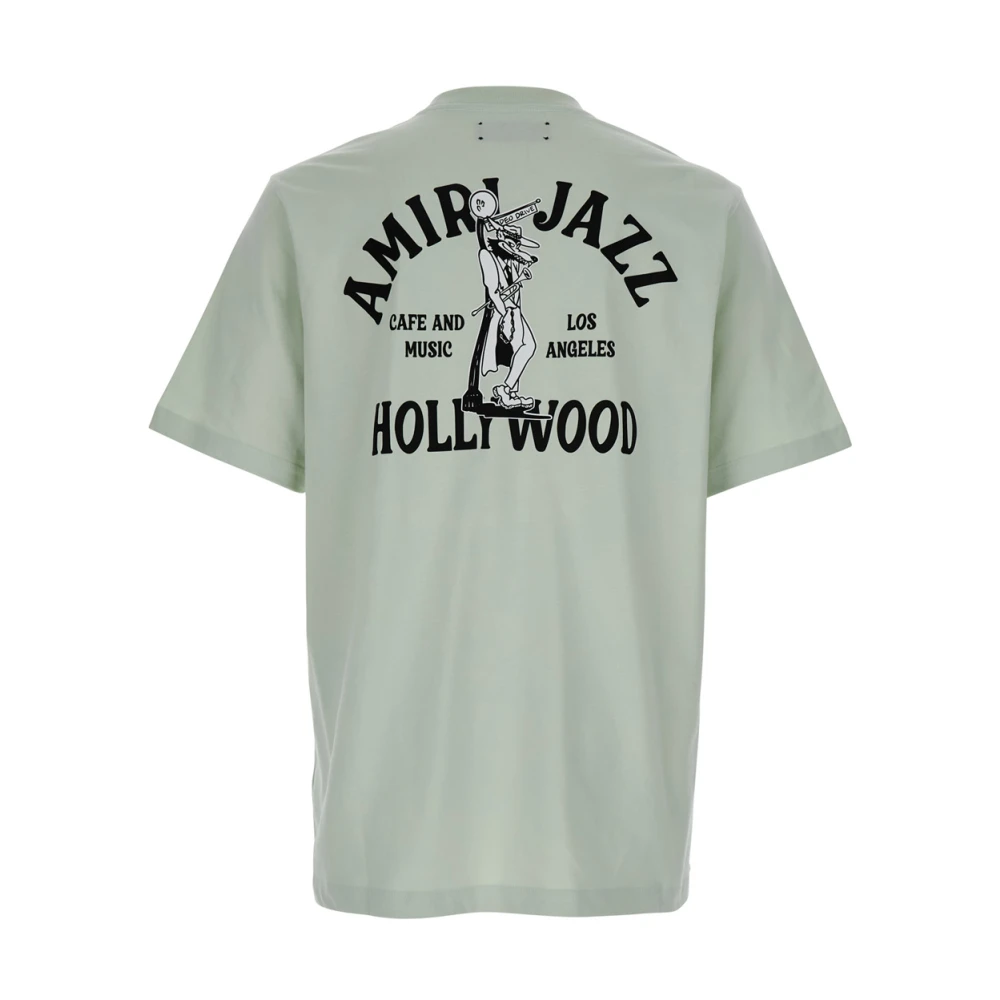 Amiri Jazz Wolf Crewneck T-shirt Green Heren