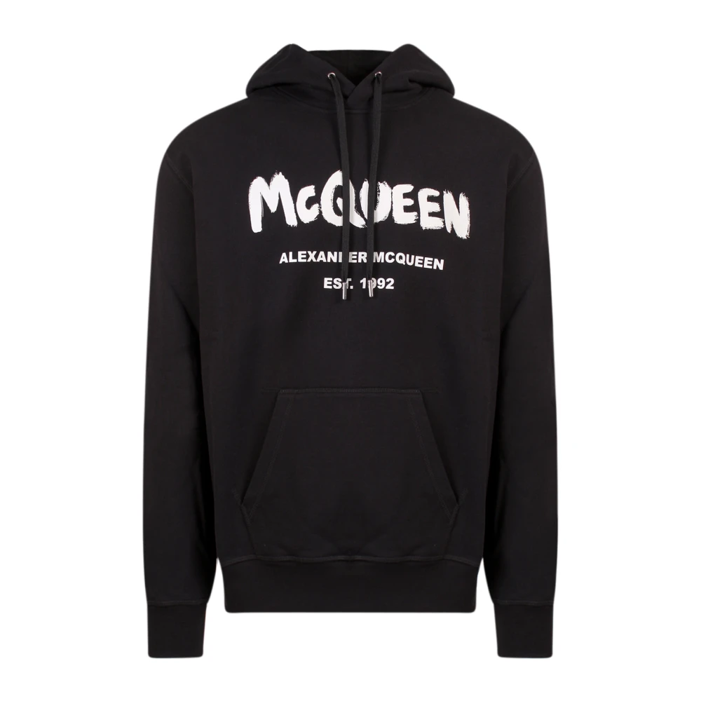 Alexander mcqueen Graffiti Logo Sweatshirt Black Heren