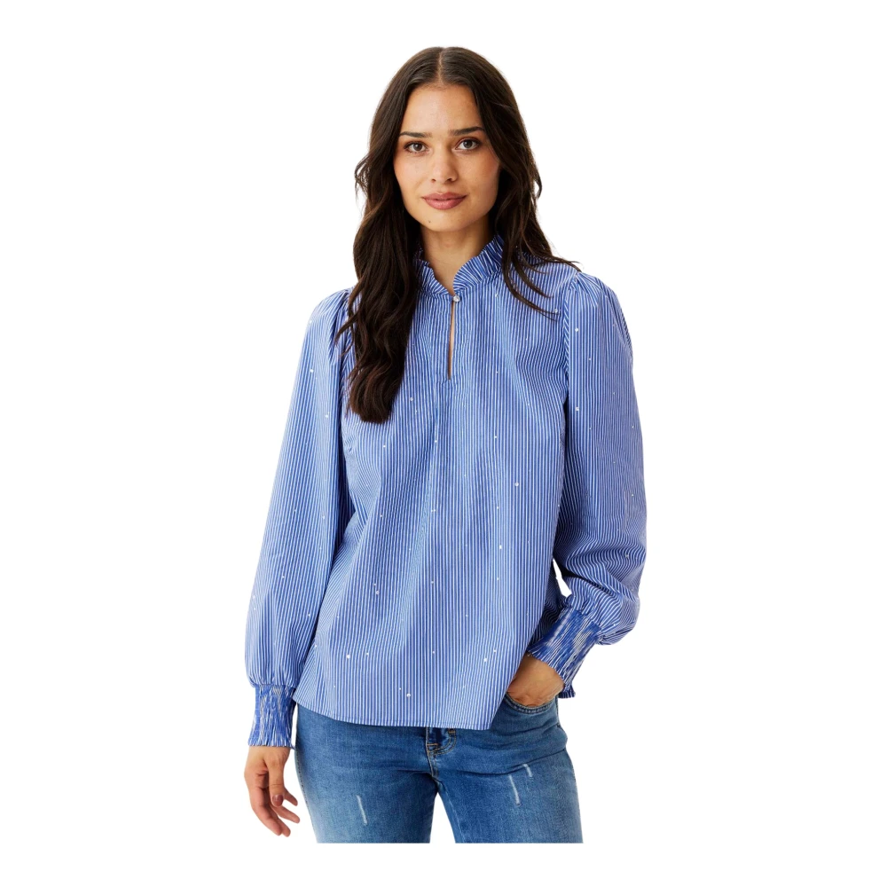 IN Front Penelope Blouse Blauw Blue Dames