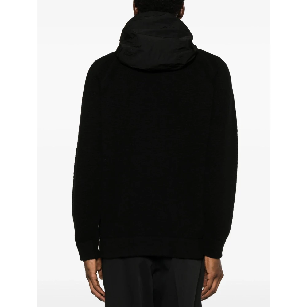 C.P. Company Zwarte Gebreide Rits Trui Black Heren