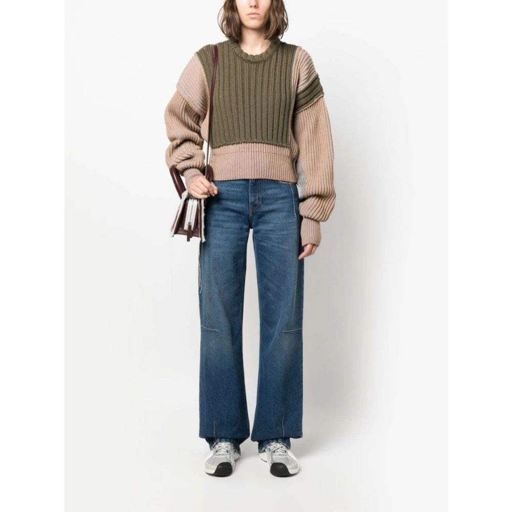 Darkpark Hoge taille wijde pijp denim jeans Blue Dames