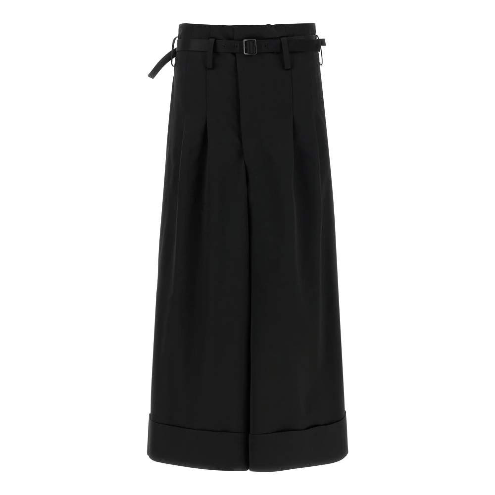 Junya Watanabe Black Wide Trousers, Female, L, Wide Flared Trousers
