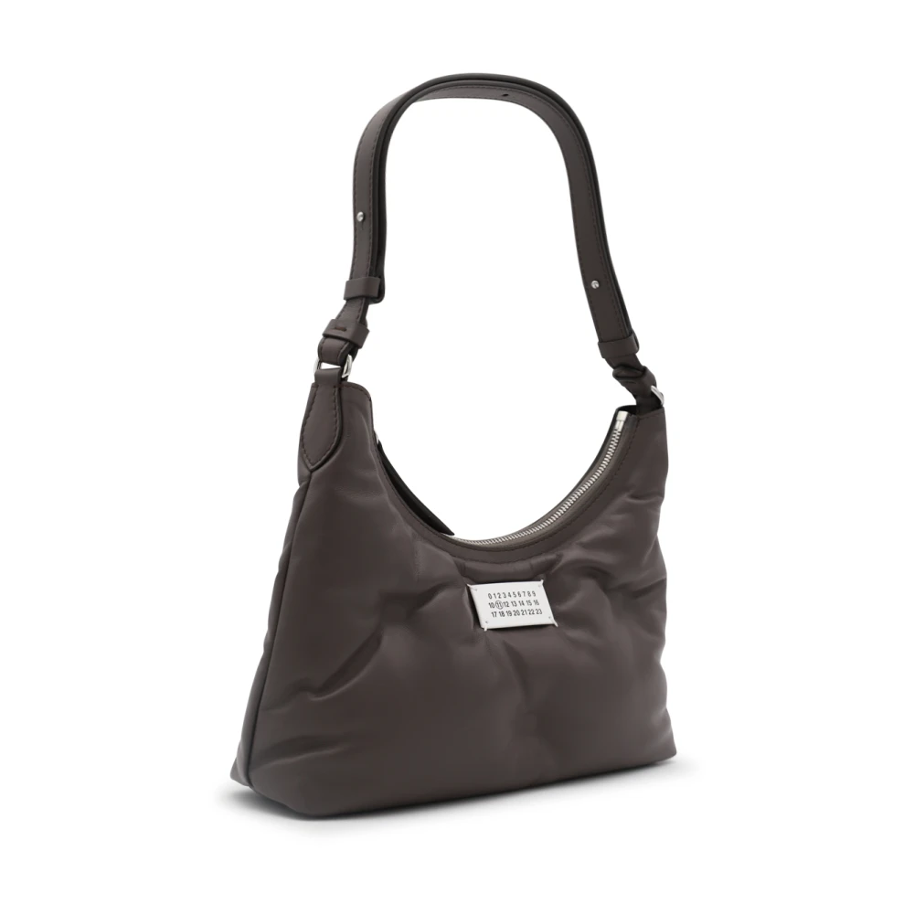 Maison Margiela Donkergrijze Leren Hobo Schoudertas Gray Dames