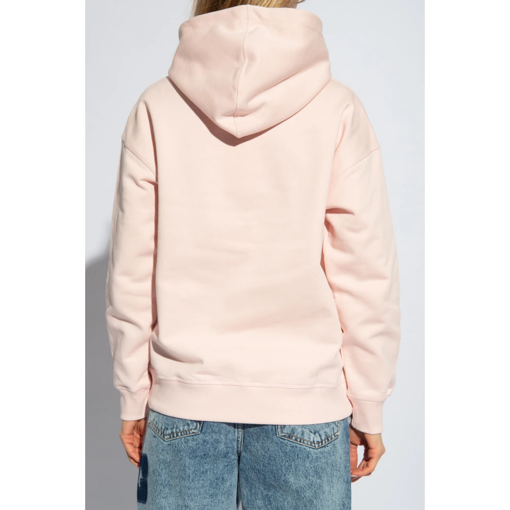 Ganni Hoodie van katoen Pink Dames