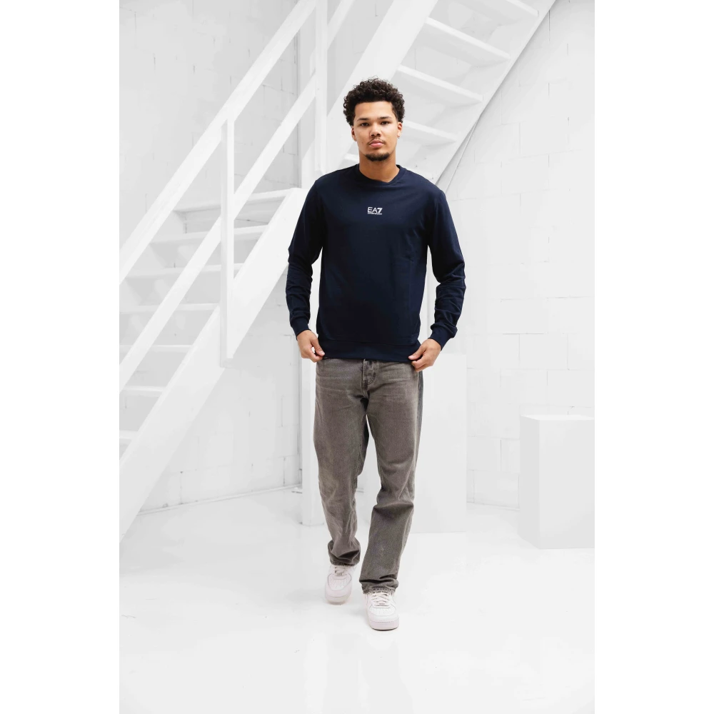 Emporio Armani Klassieke Navy Sweater voor Heren Blue Heren