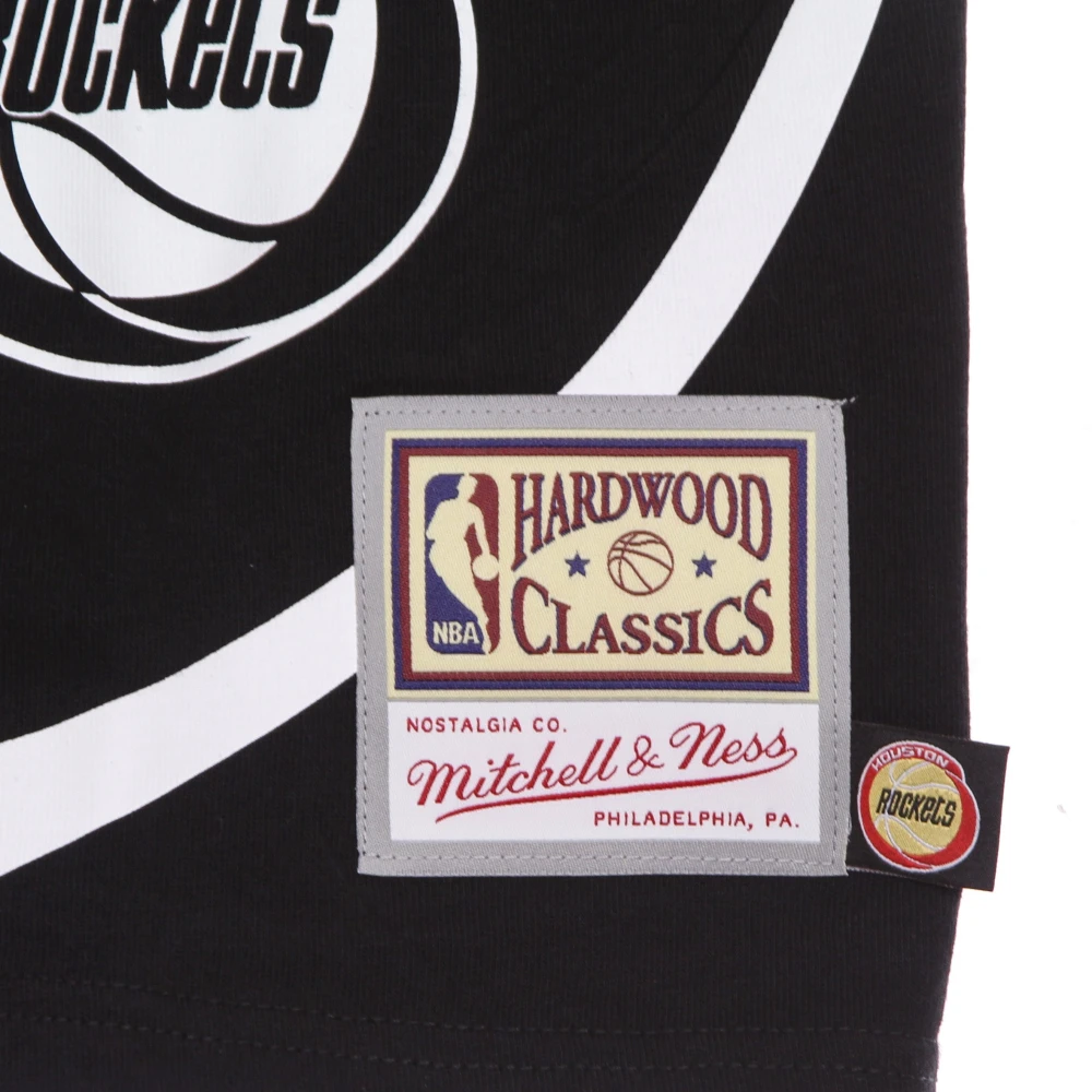 Mitchell & Ness NBA Big Face Tee Houston Rockets Black Heren