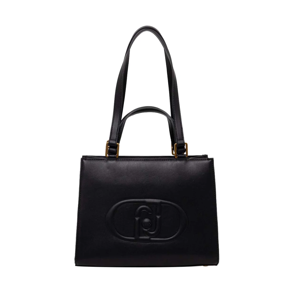 Liu Jo Elegante Zwarte Leren Handtas Black Dames