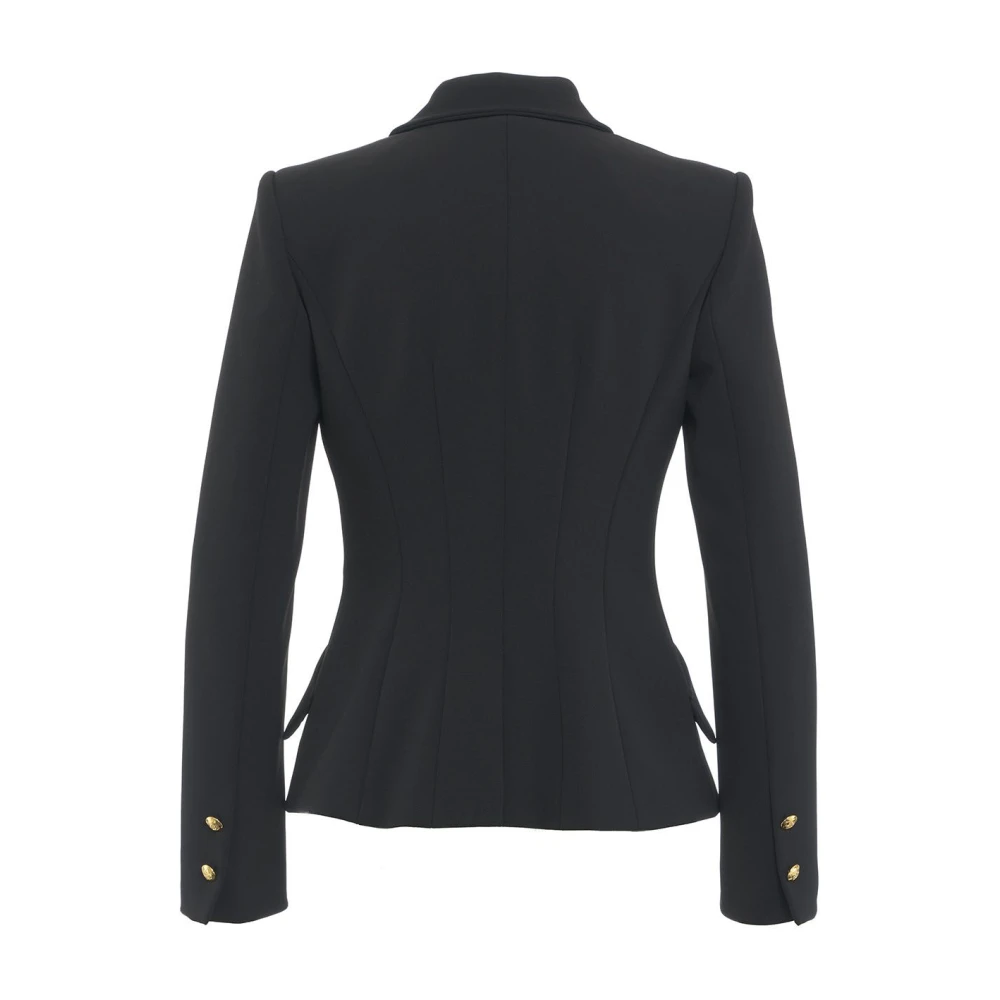 Elisabetta Franchi Zwarte Blazer Aw24 Dameskleding Black Dames