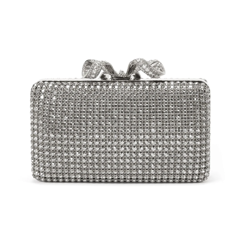 Self Portrait Strass Clutch met Schouderriem Gray Dames