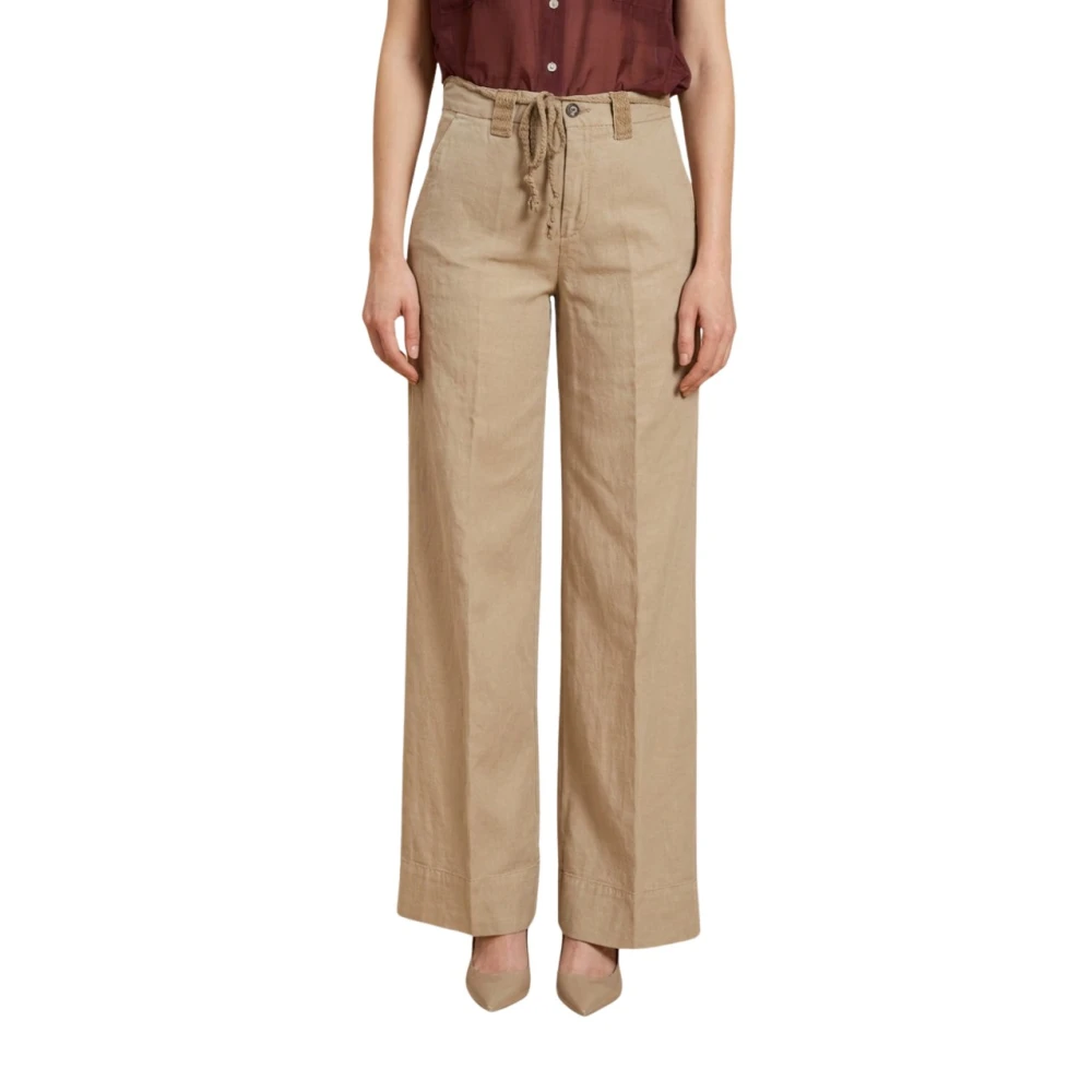 Mason's Vrouw Beige Broeken Dames, L, Katoen, New York Studio Chino Broek
