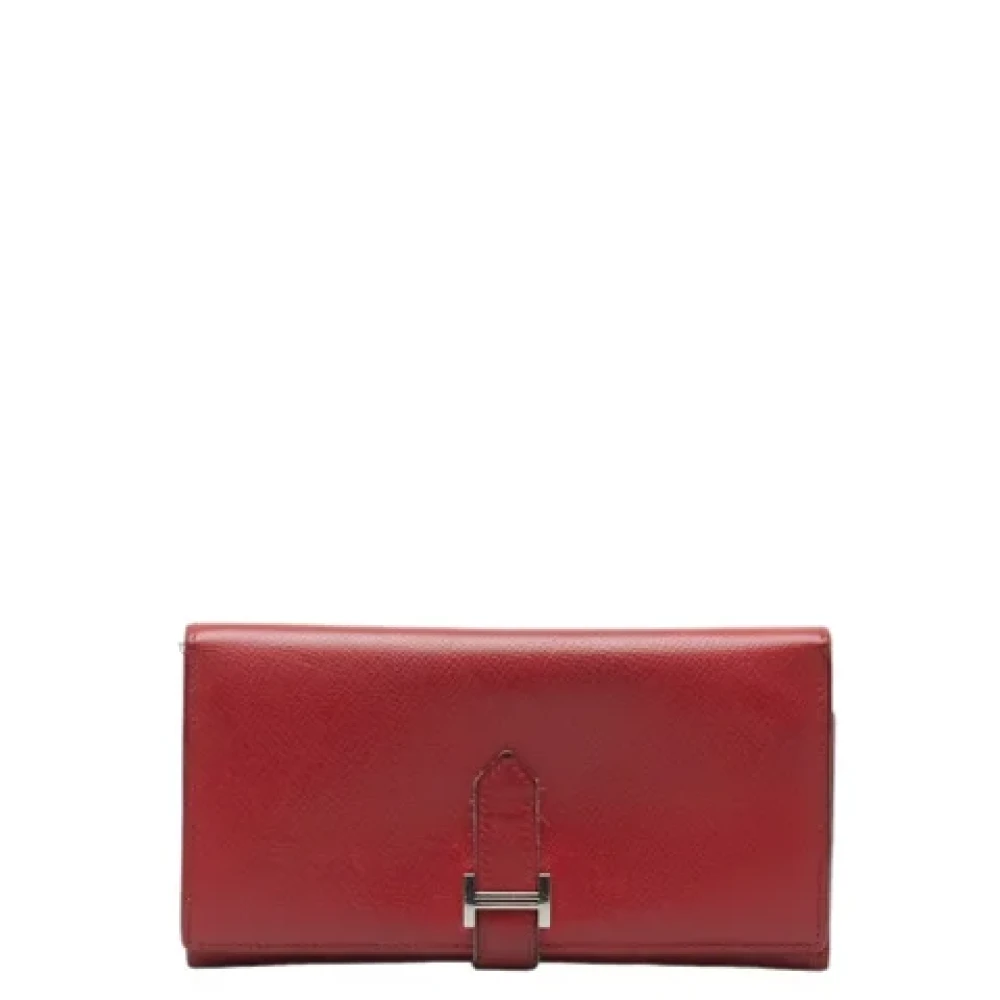 Hermès Vintage Pre-owned Canvas wallets Red Dames