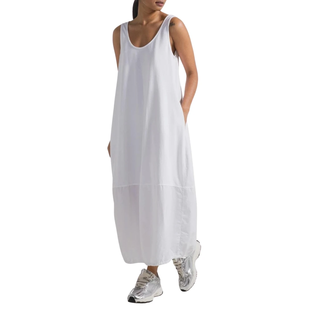 Deha Women's White Poplin Balloon Dress - Maxi Dresses - M - Dresses