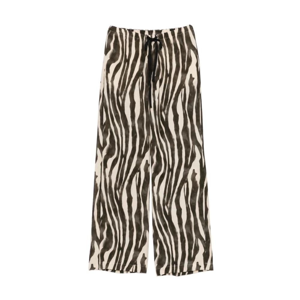 Alysi , Wide Trousers, Female, Black, S, Drawstring Wide Trousers