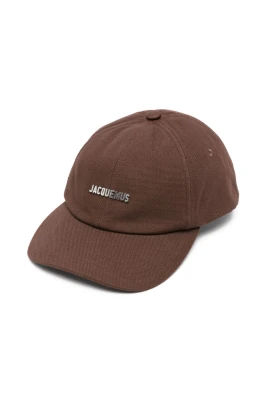 Brun Bomull Böjd Skygga Hatt