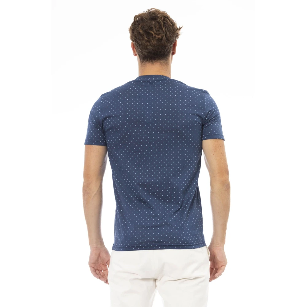 Baldinini Korte Mouw Ronde Hals T-shirt Blue Heren