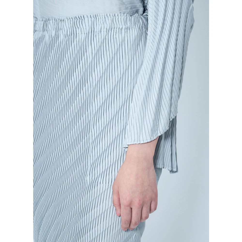 Issey Miyake Geplooide Potloodrok Gray Dames