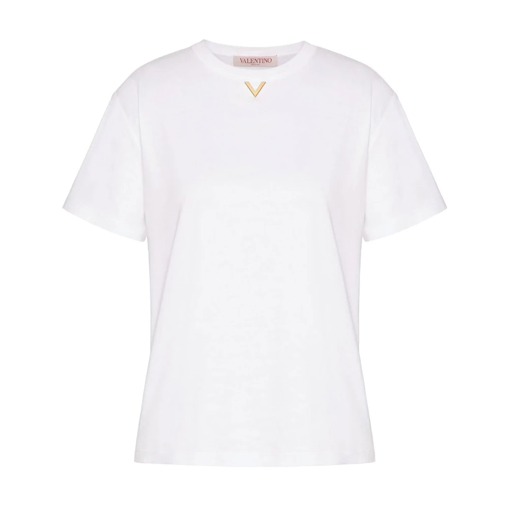 Valentino Garavani Unik T-shirt för dagligt bruk för kvinnor White, Dam