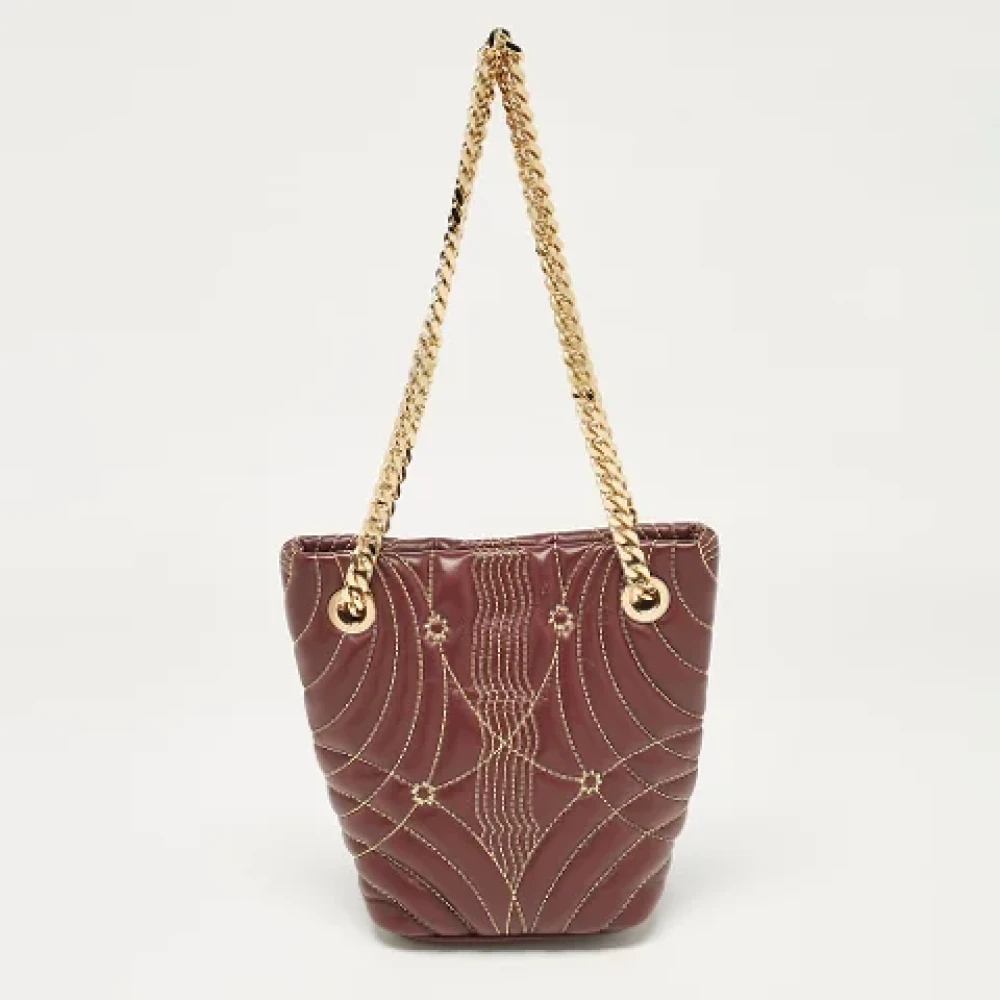 Burberry Vintage Pre-owned Leather shoulder-bags Red Dames