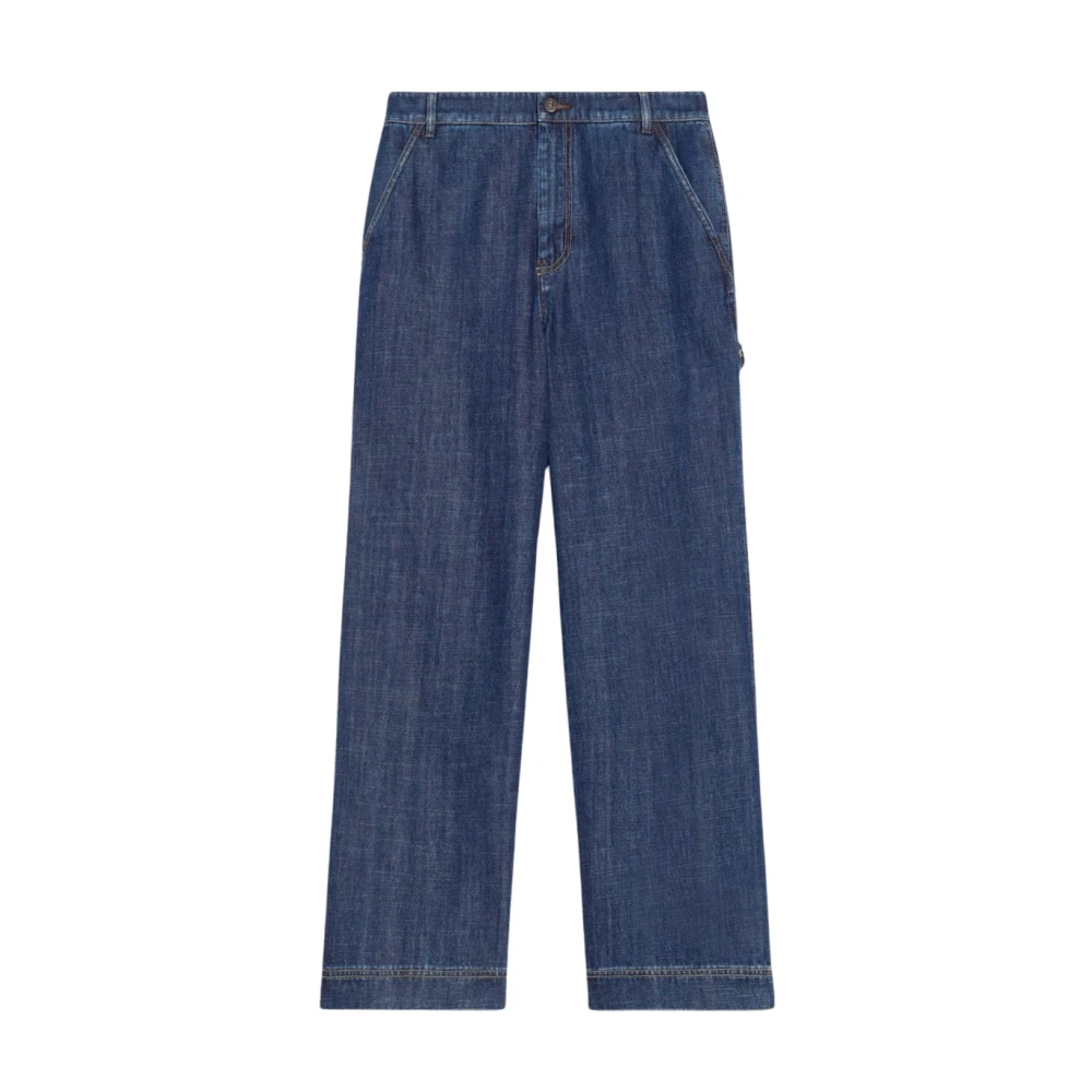 Max Mara Weekend Wijde Davina Broek Blue Dames