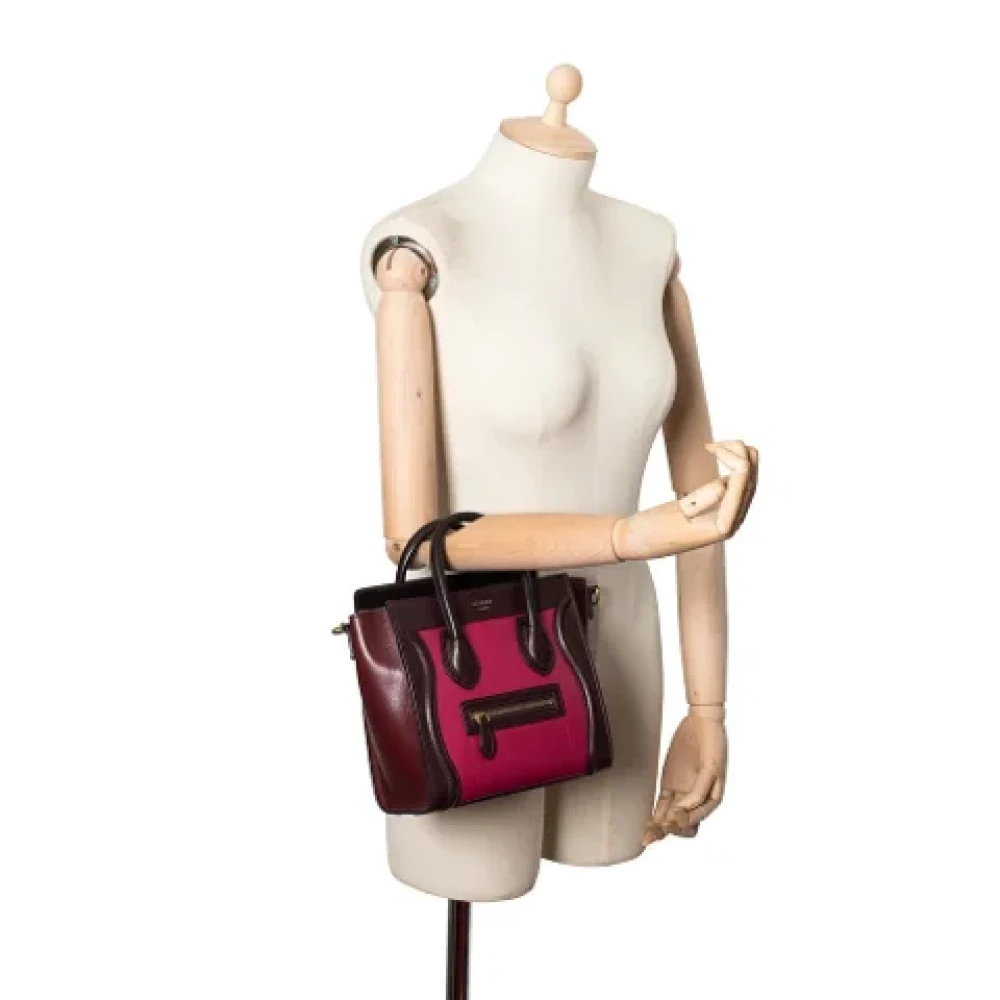 Celine Vintage Pre-owned Leather celine-bags Pink Dames