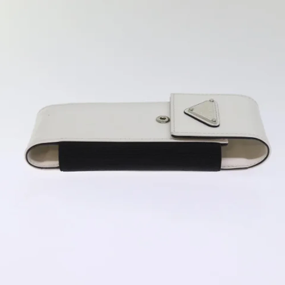 Prada Vintage Pre-owned Leather home-office White Dames