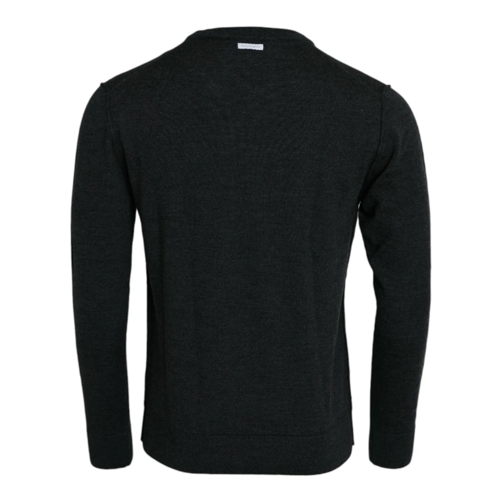 Dolce & Gabbana Donkergrijze Wollen Trui Black Heren
