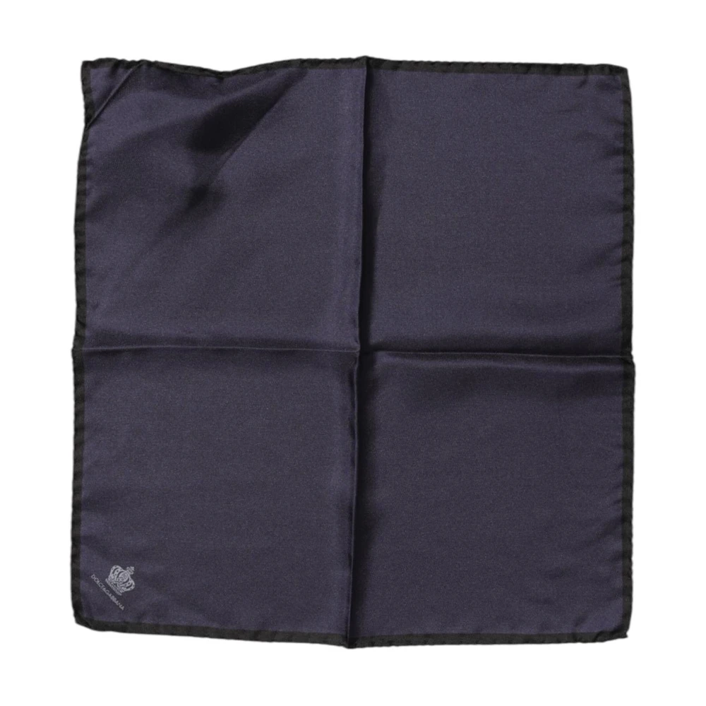 Dolce & Gabbana Men's Blue Luxurious Silk Logo Foulard Scarf