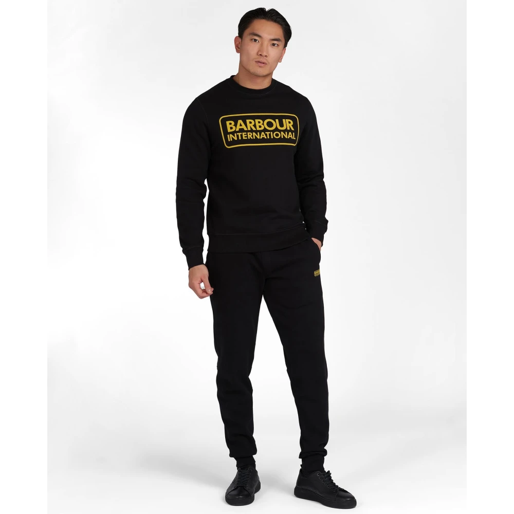 Barbour Sweatshirt met groot logo en raglanmouwen Black Heren