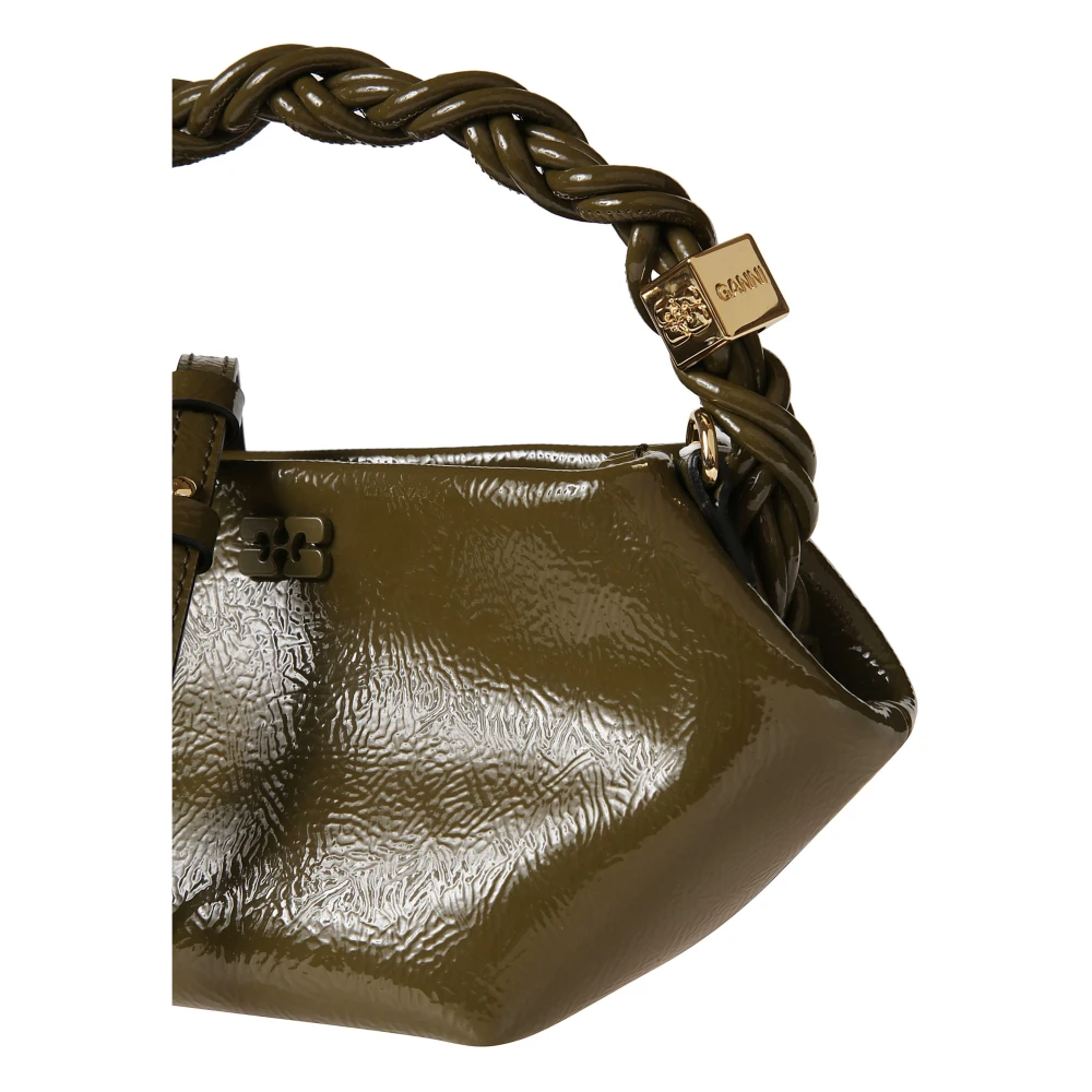 Ganni Mini Bou Tote Tas Green Dames