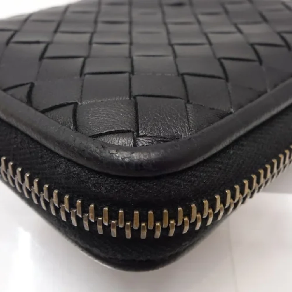 Bottega Veneta Vintage Pre-owned Leather wallets Black Dames