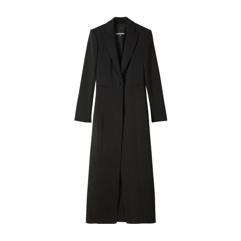Patrizia Pepe Donna Nero - Cappotto Lungo Monopetto - Coats - M