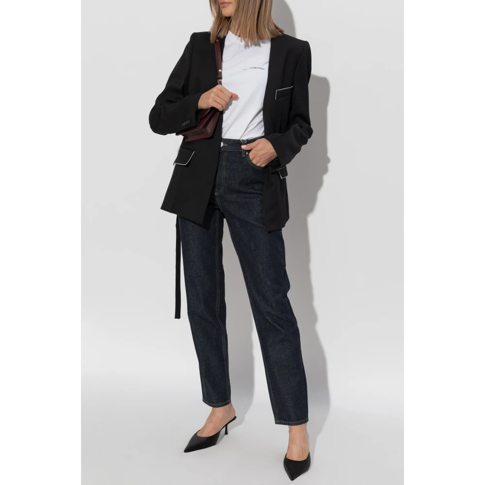 Victoria Beckham Tie-Waist Blazer Black Dames